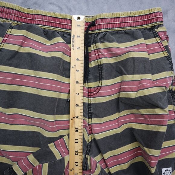 Cotton On Shorts Mens Multicolor Swim Short Elastic Waist Stripe Drawstring - Picture 4 of 15